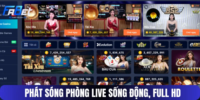 Phòng live trực tuyến chuyên nghiệp