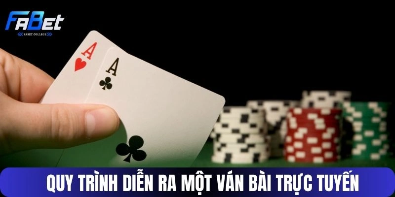 Quy trình diễn ra một ván bài trực tuyến